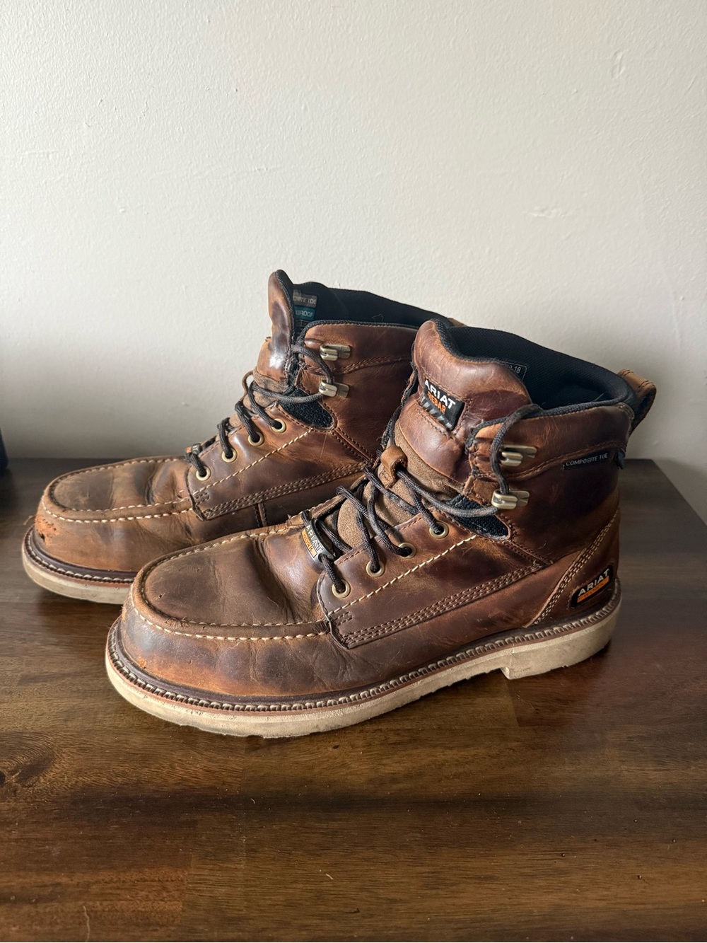 Ariat® Rebar Lift 6" Safety Composite Toe Leather Work Boot Mens Size 10 EE